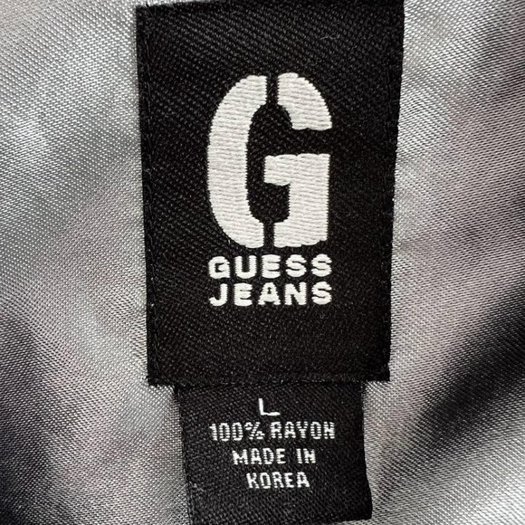 Vintage Guess Jeans Bowling Button Down Shirt Size Large - Picture 5 of 5